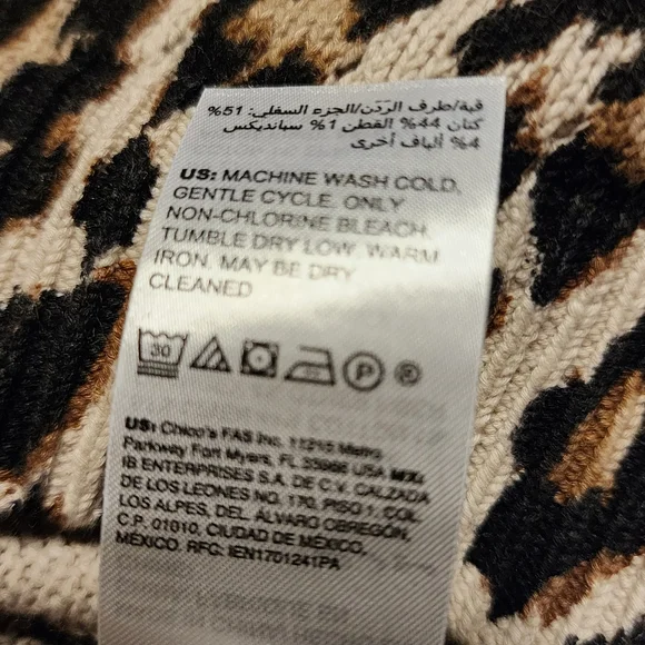 Chico's Reena Animal Print Cardigan | Linen Blend - Picture 8 of 11